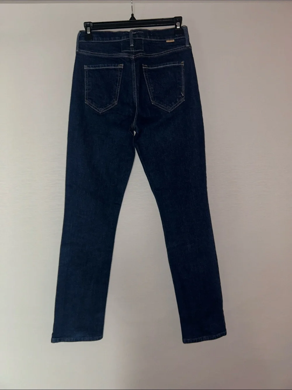 Mother Dark Blue Slim Straight Jeans